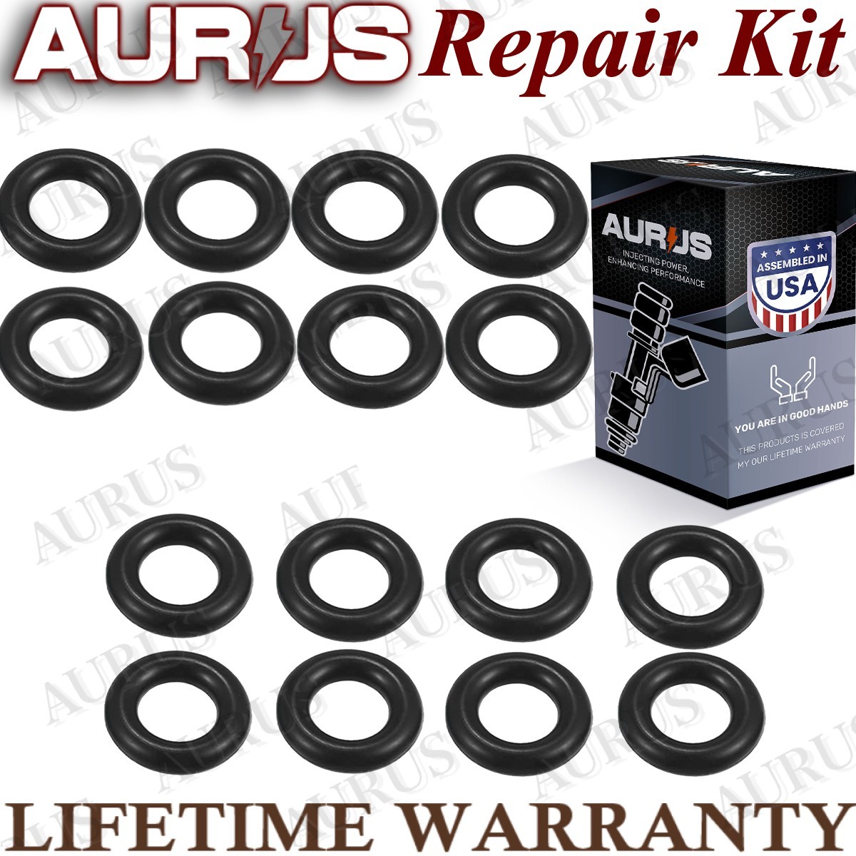 Aurus OEM Set of 8 Fuel Injector Repair Kits for 2003-2005 Ford F E150 F E250 F E350 5.4L V8 0280158044