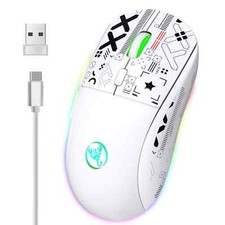 Wireless Mechanical Mouse RGB Gaming Mouse Ergonomic 10Million Keystroke 3600DPI
