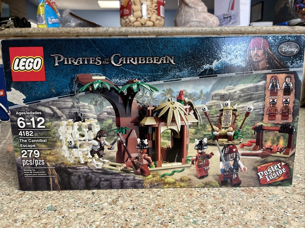 forræderi Trafikprop Håndskrift lego Pirates of the Caribbean The Cannibal Escape # 4182 New Sealed Damaged  Box | eBay