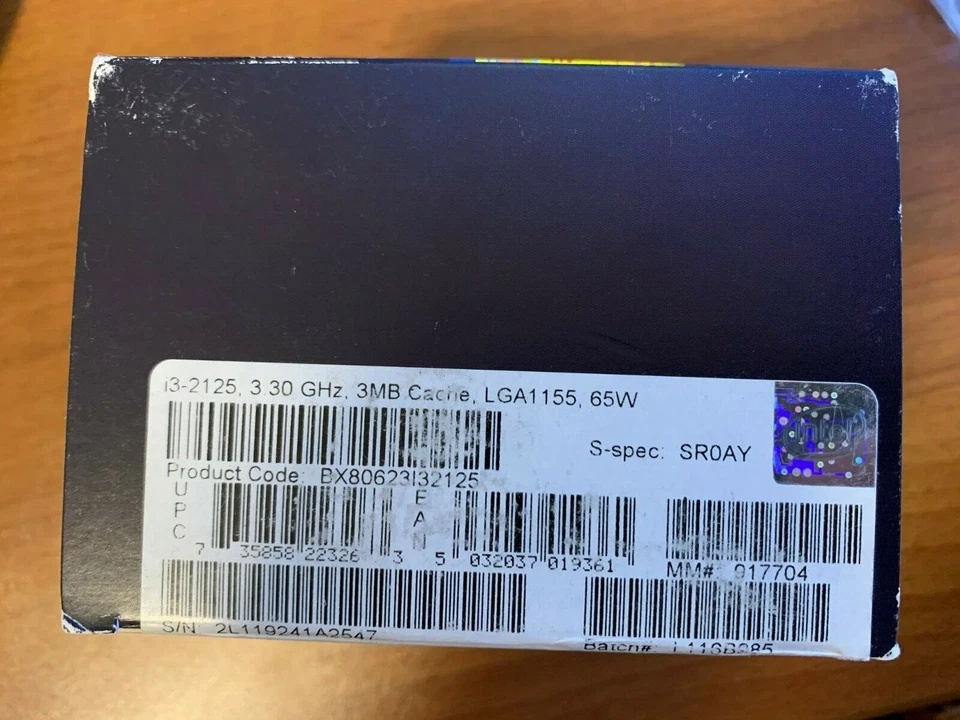 NEW Intel BX80623I32125 SR0AY Core i3-2125 Processor 3M Cache, 3.30 GHz  - Image 2 of 4