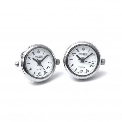 Männer Masonic Silberne Plattierte Uhr Manschettenknöpfe G412 C - Bild 1 von 3