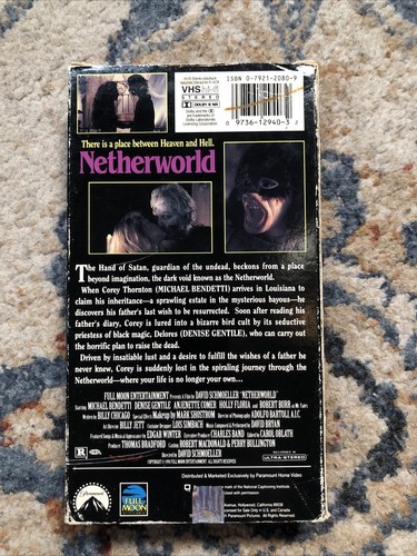 Netherworld VHS 1992 Cult Supernatural Horror Film Very Rare HTF 90s Cut Box - Picture 2 of 4
