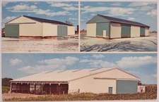 Vintage Postcard Hawkeye Lumber Company Oskaloosa Iowa Farm Buildings