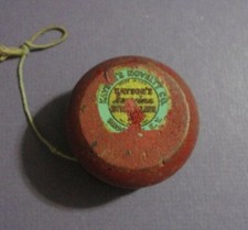 Red  Black Kayson's Novelty Co. Wooden Yo Yo - Brooklyn New York