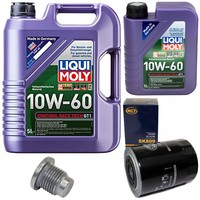 MotoröL Set 10W-60 Liqui Moly 6 Liter + ÖLfilter + Schraube FüR Renault Master