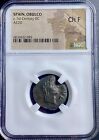 Celtic 100Bc-27Bc Turdetani People Ngc Graded Iberian Coin Obulco Bull Apollo