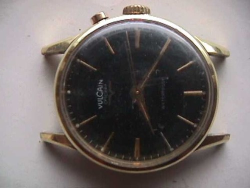 Vulcain Cricket Grand Prix Alarm Watch Movement BLACK DIAL Parts NO CASE BACK - Picture 6 of 8