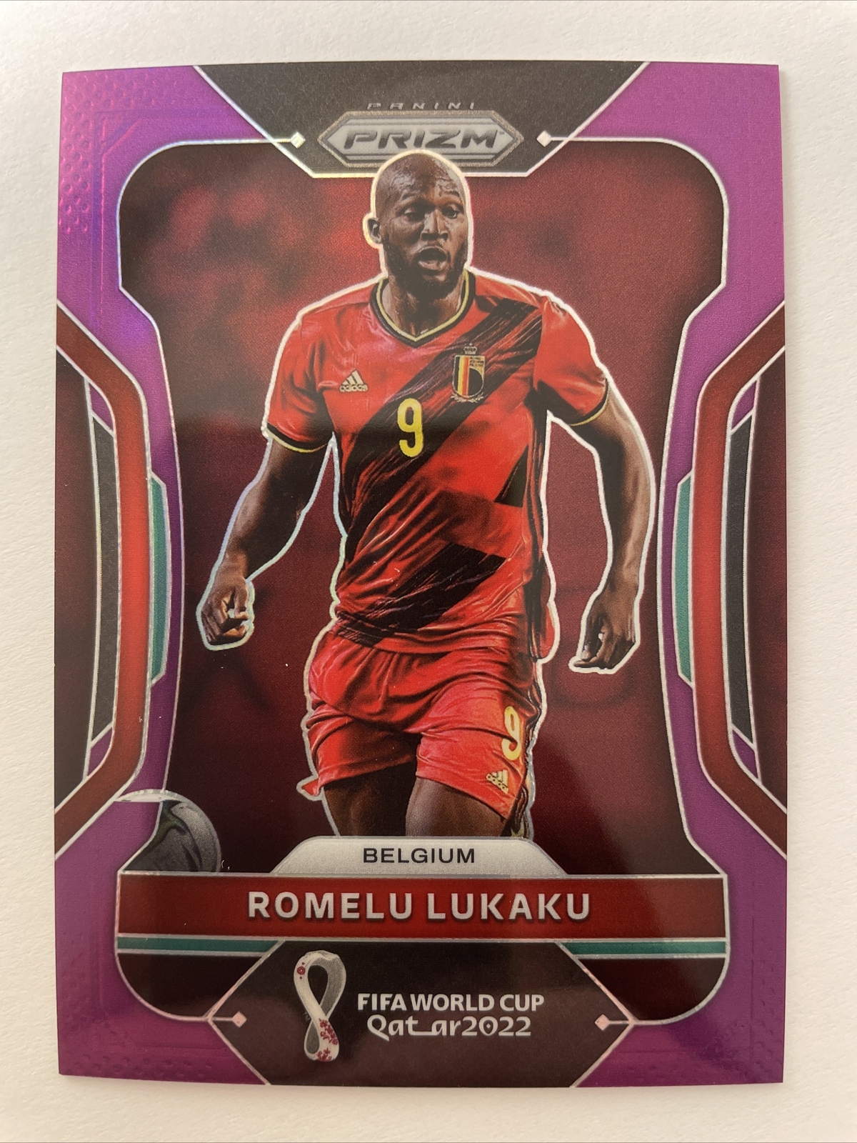 2022 Prizm FIFA World Cup Qatar ROMELU LUKAKU Purple /199 #20 Belgium