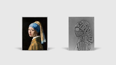 2023 Chad Girl with a Pearl Earring Coin 2 oz Silver w/ Copper Core 110 x 145mm