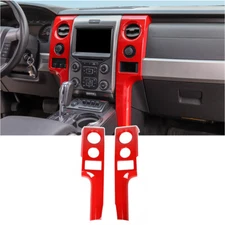 Center Console Dashboard AC Panel Cover Trim For Ford F150 Raptor 2009-2014 Red