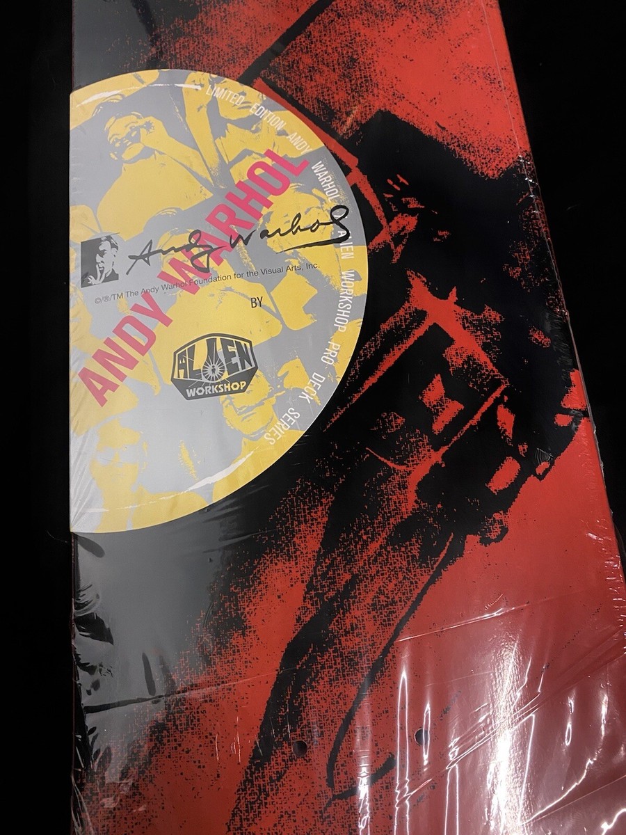 Planche De Skate Vintage Alien Workshop – Graphisme Andy Warhol Par Jason Dill – Rouge Et Noir – RARE