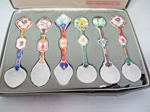 1983 SLOOC Collectible Olympic Games Porcelain Spoon Set in Case by Jung Won - Picture 3 of 12