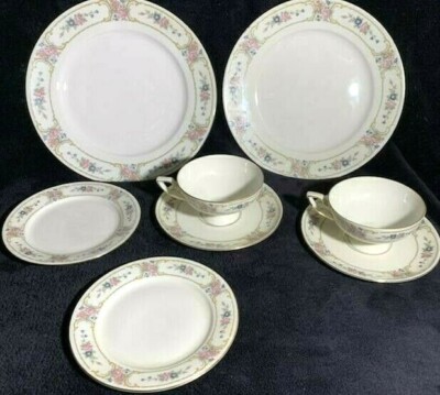 8 PIECE Johann Haviland Bavaria Germany PRIMROSE Plates Cups Saucers Service 2