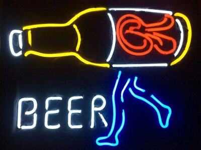 Rainier Beer Runner Bottle Acrylic 20''x16'' Neon Sign Light Lamp Bar Open Glass
