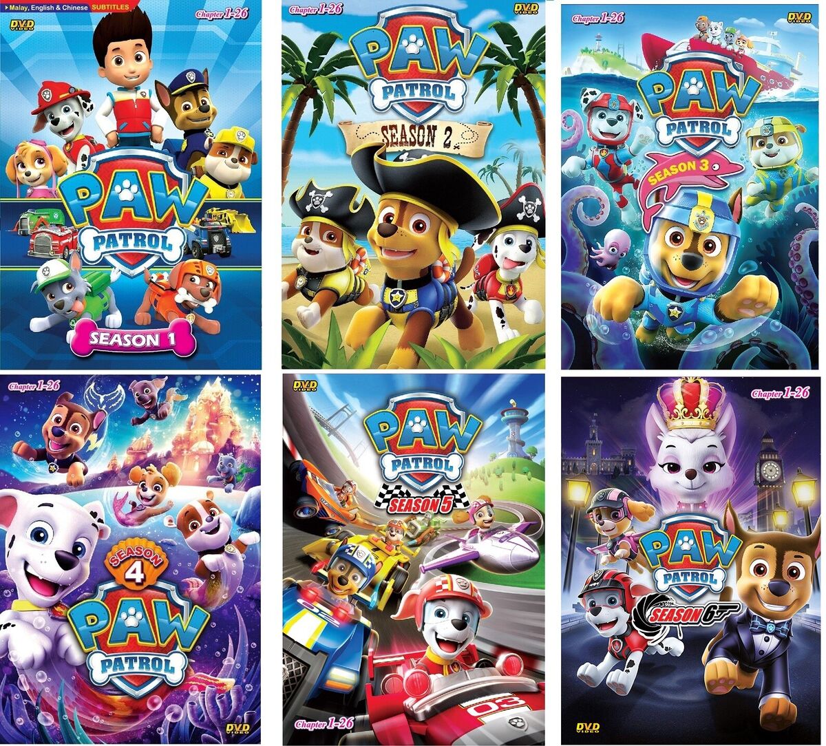 DVD Anime PAW PATROL Complete Series Season 1,2,3,4,5& 6 (1 DVD Anime PAW PATROL Complete Series Season 1,2,3,4,5& 6 (1