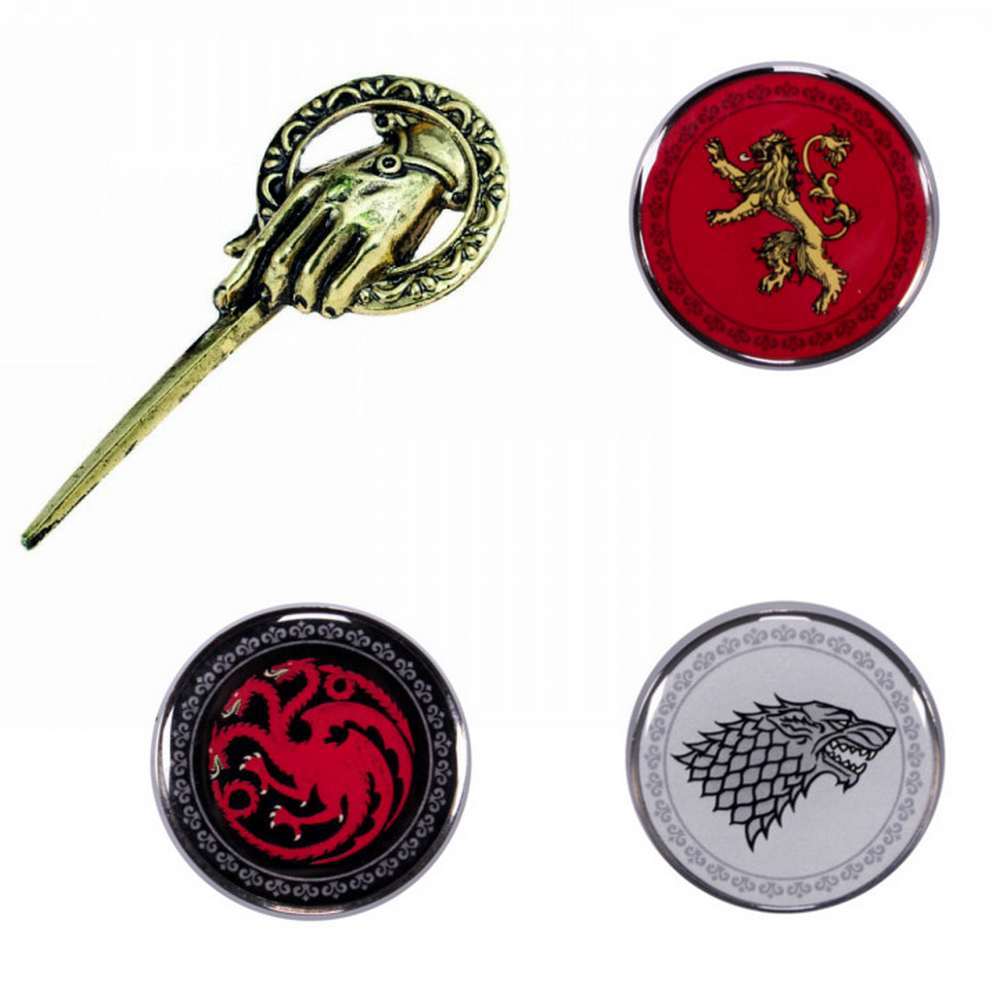 Pin's Game Of Thrones Maison Stark - Badge Officiel Sous Licence - Multicolore, Design Unique - 3