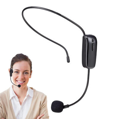 Headset Microphone For Singing 2.4G UHF Headset Mic 165ft Range Working Enhanced