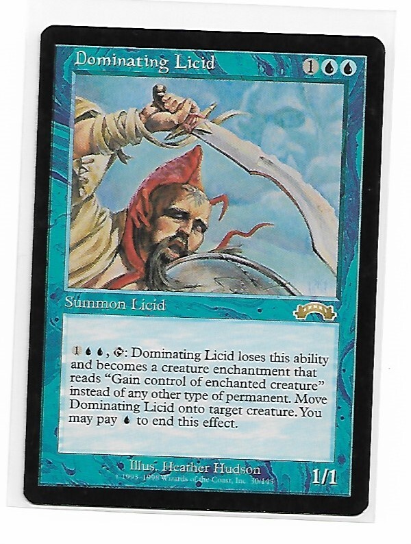 Magic the Gathering ~ MTG ~ 1x Dominating Licid ~  LP ~ Exodus
