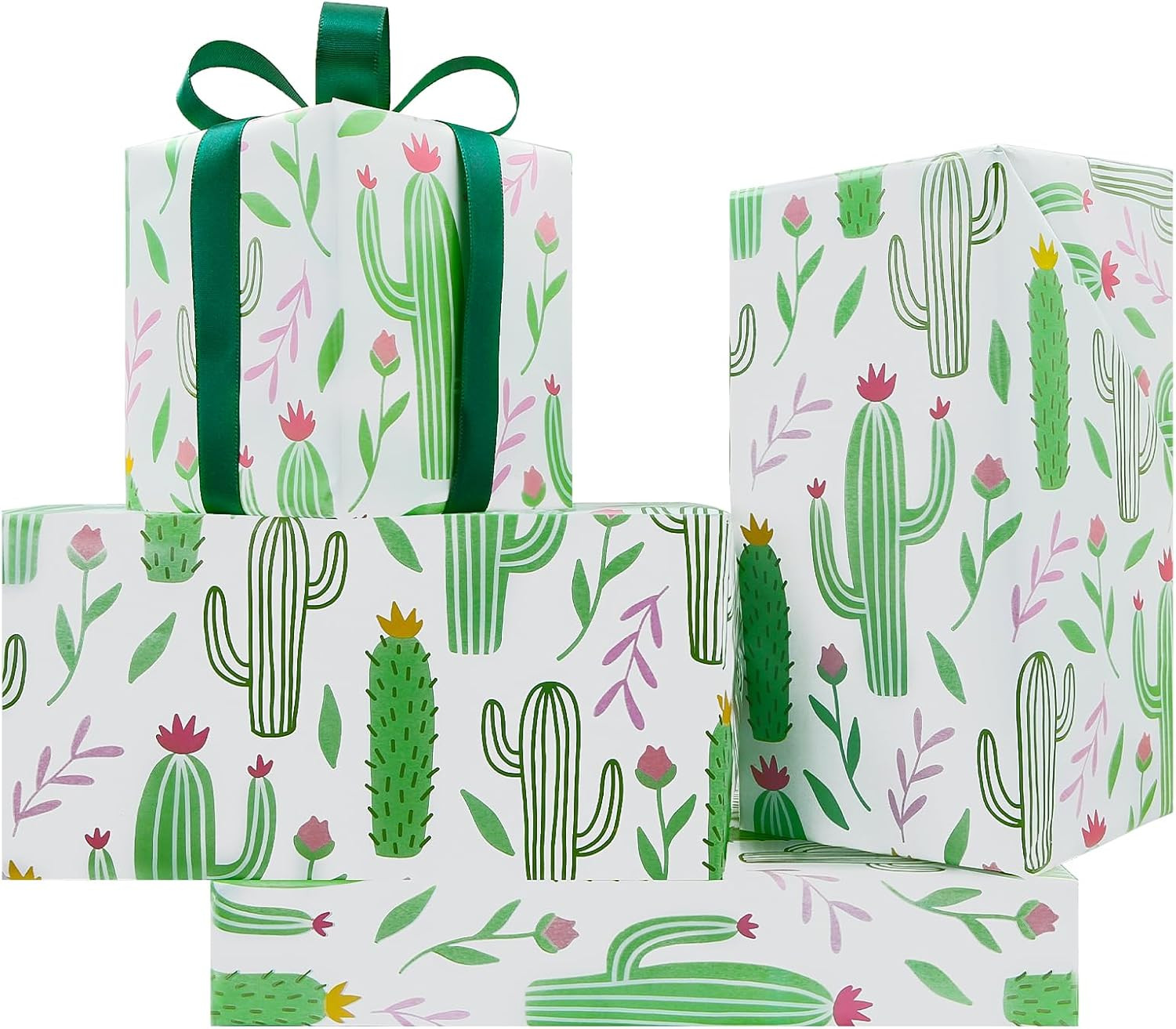 For Women Men, Green Cacti With Pink Yellow Flowers Tropic