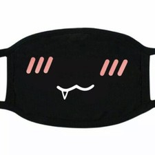 Cute Kawaii Shy Melon Blushing Cheek Kitty Cat One Tooth Face Mask Cover New