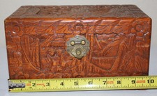 雕刻木盒在中式古董盒子| eBay