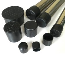 6mm-63mm Black Chair Table Feet Stick Pipe Tubing End Cover Caps Cap PVC Rubber