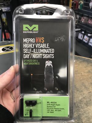 MEPROLIGHT ML-40224 HVS SELF-ILLUMINATED DAY/NIGHT SIGHTS ORANGE HYPER BRIGHT