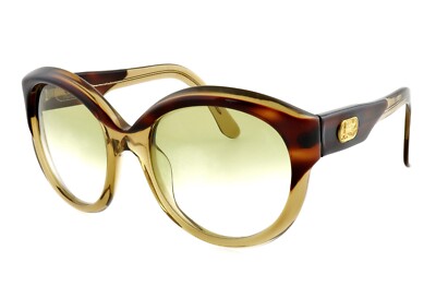Vintage CELINE C2-03729 54mm Crystal Brown Oversized  display picture 3