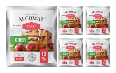 5 x Ciderhefe Alcomat Cider Yeast Alkohol Hefe Gärhefe Brennhefe gären Weinhefe