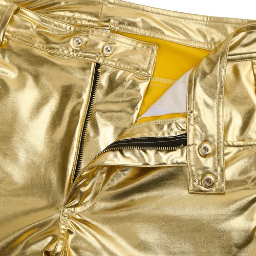 Men's 70s Costume Disco Bell Bottoms Trousers Hot Pants Fancy Dress Clubwear - Picture 40 of 52