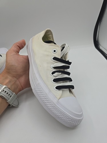 CONVERSE CHUCK TAYLOR II CT II OX WHITE WHITE LUNARLON INSOLE SIZE 8.5 (No Box) - Picture 8 of 23