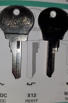 Renault, Peugeot X12, NE25, FT39, 61F,  RE61F Key Blank.