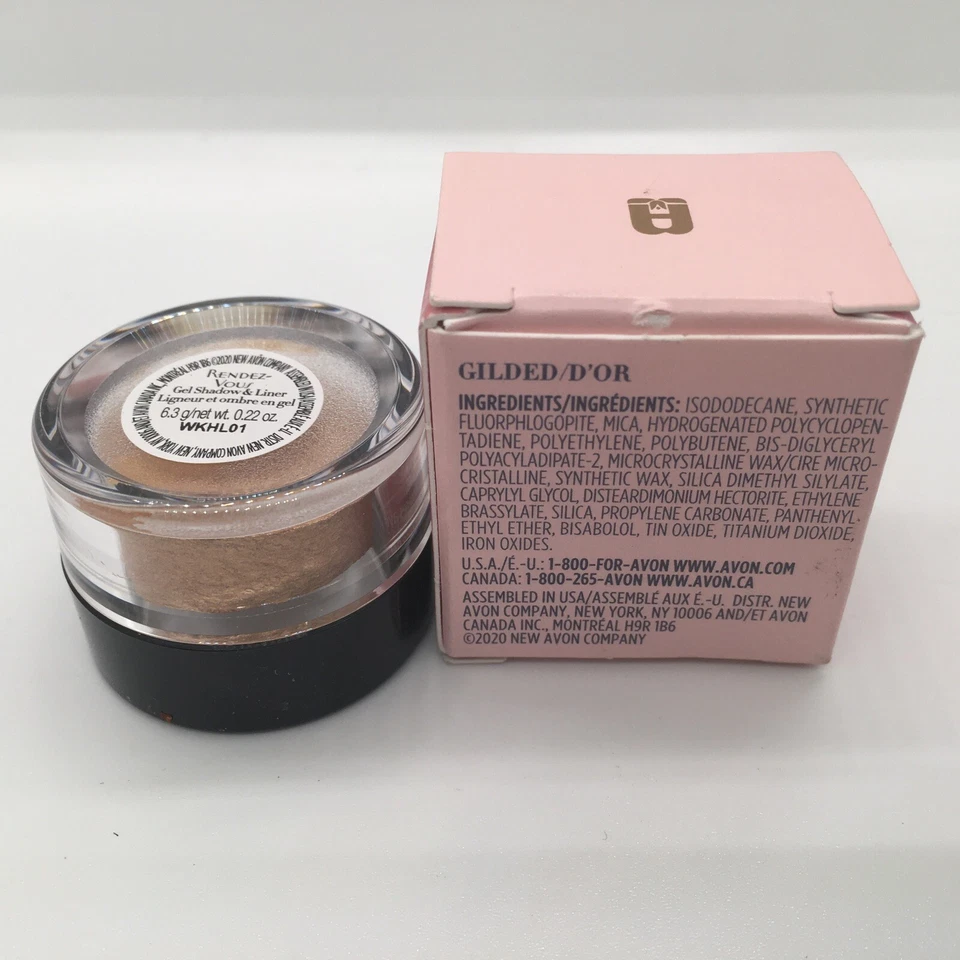 雅芳 Rendez-Vous Gilded D’OR 0.22 盎司凝胶阴影和衬里 -停产 HTF — 第 4/4 张图片