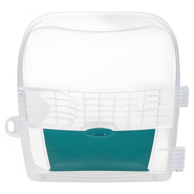 Catit Cabrio Fronttür türkis/grau 8,5x34x33cm für Katzen Transportbox