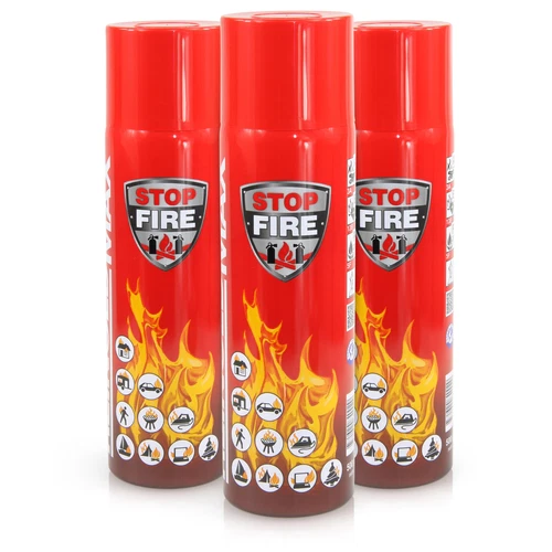 3 x 500g Feuerlöschspray für den Haushalt oder unterwegs