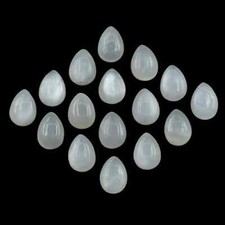 WHOLESALE NATURAL WHITE MOONSTONE CABOCHON PEAR SHAPE LOOSE GEMSTONE