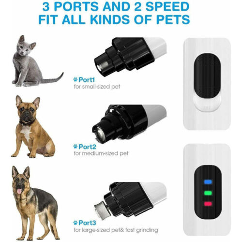 Pet Dog Cat Nail Claw Grooming Grinder Trimmer Electric Nail File Tool Cutter UK - Picture 7 of 13