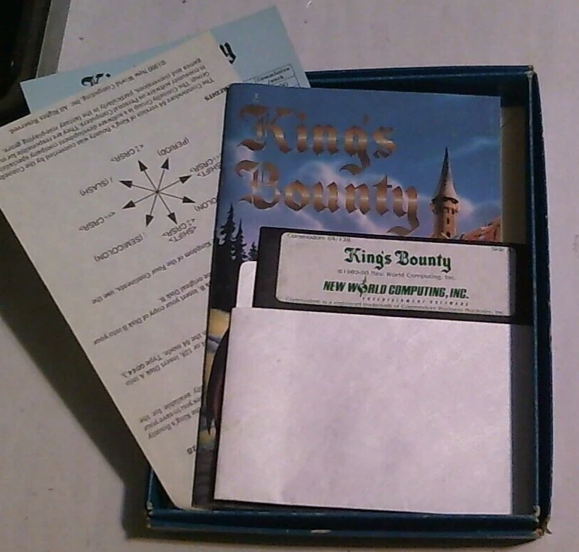 King's Bounty Commodore 64, 1990 video game with box 5.25" floppy disk - Image 3 of 4