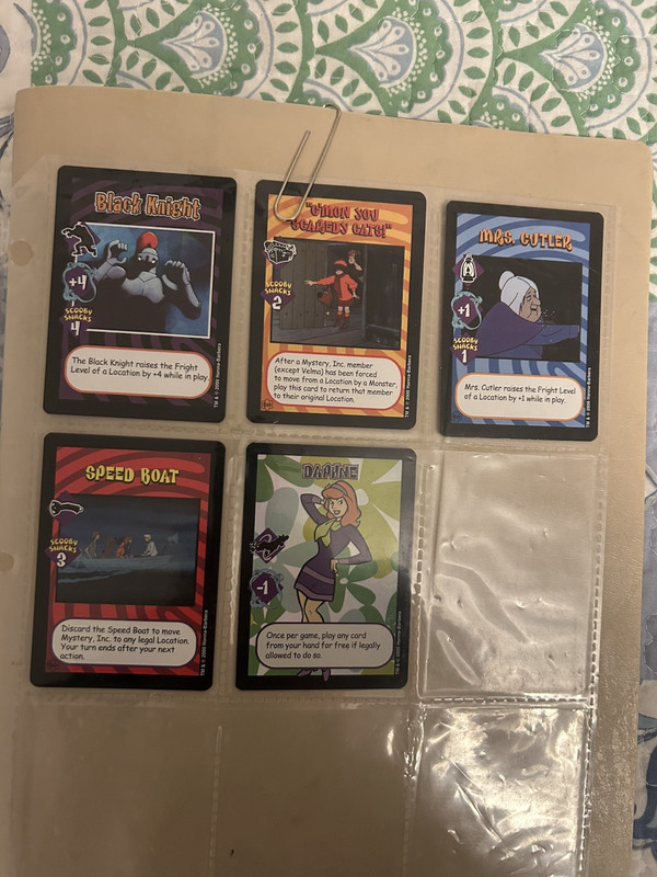 Nine Scooby Doo Cards