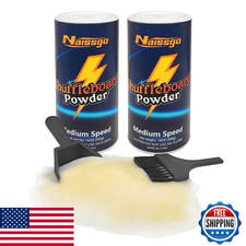 Naissgo Shuffleboard Sand Powder Set w/ Brush Pan - 2x 14oz Cans