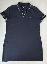 Tommy Hilfiger Women s Dress XL Navy S/S Solid Polo Collar Cotton Knit Logo Prep