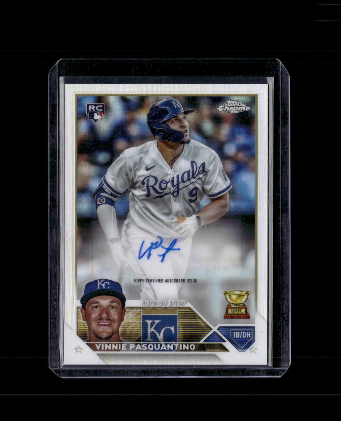 Vinnie Pasquantino 2023 Topps Chrome RC Auto Refractor /499 #AC-VP