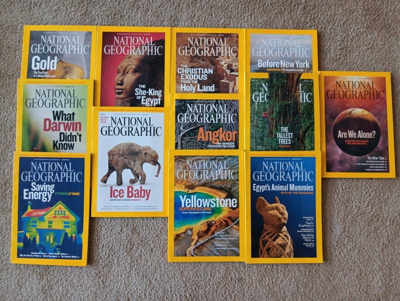 National Geographic Magazine 2009 Complete Year Full Lot of 12 Issues