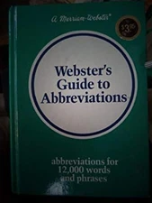 Guide to Abbreviations Hardcover Inc. Staff Merriam-Webster