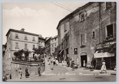 Vintage Real Photo Postcard San Marino Garibaldi Monument RPPC
