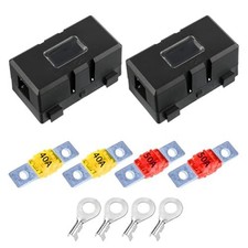 2 Piece Fuse Holder Set for Most For vehicles 40A and 50A Fuses with Terminals