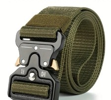 Tactical Belt Elastic Belt Strong Nylon Alloy Quick Release Buckle Green/ Olive