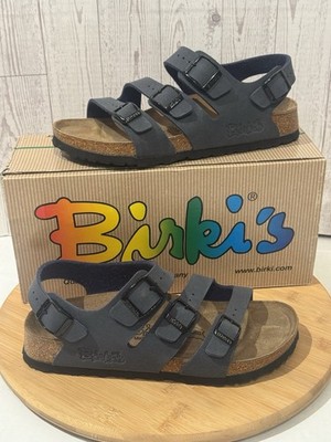 Birkenstock Birki's Ellice Backstrap Women s US Size L 6/M 4 EU 37 Navy NIB