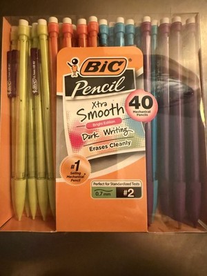 *Read* 15x BIC Xtra Smooth Mechanical Pencils 0.7mm #2 Medium Lead 40/Pack (640)