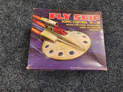 Working FLY SHIP SONIC CONTROL X-3 OK TOYS SONIC CONTROL VINTAGE  UFO SPACE